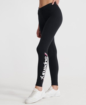 Superdry Logo Leggings Női Sportruházat Fekete | FTSAY4938